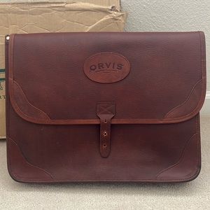 Vintage Orvis Leather Briefcase